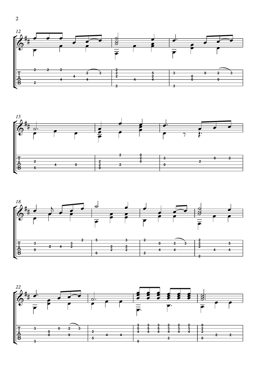 Blondinenwalzer Acoustic Guitar scores gallery preview page 2