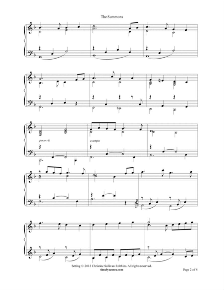 The Summons Piano Solo scores gallery preview page 2