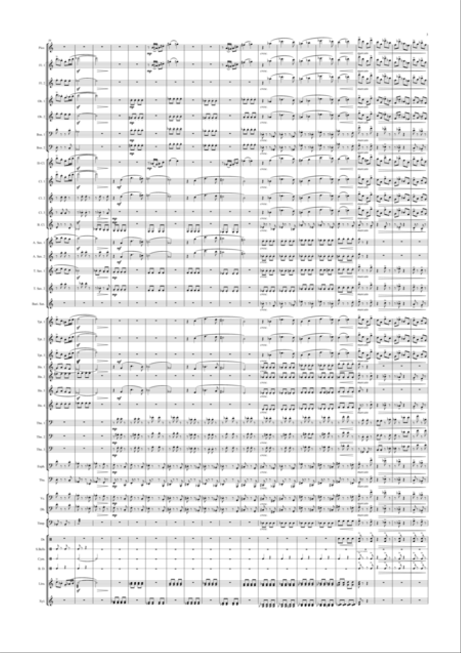 Divertimento circense, para banda sinfónica Concert Band scores gallery preview page 3
