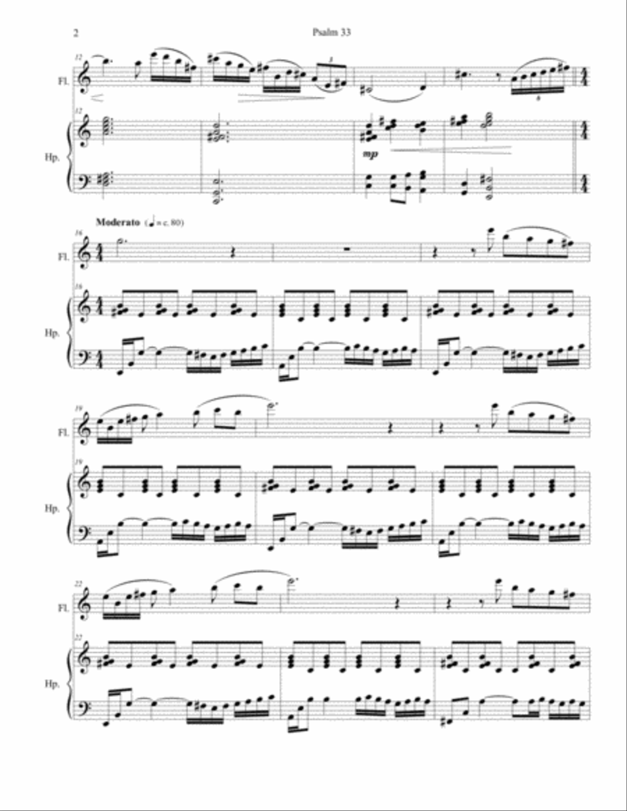 Psalm 33 Selah For Flute and Harp