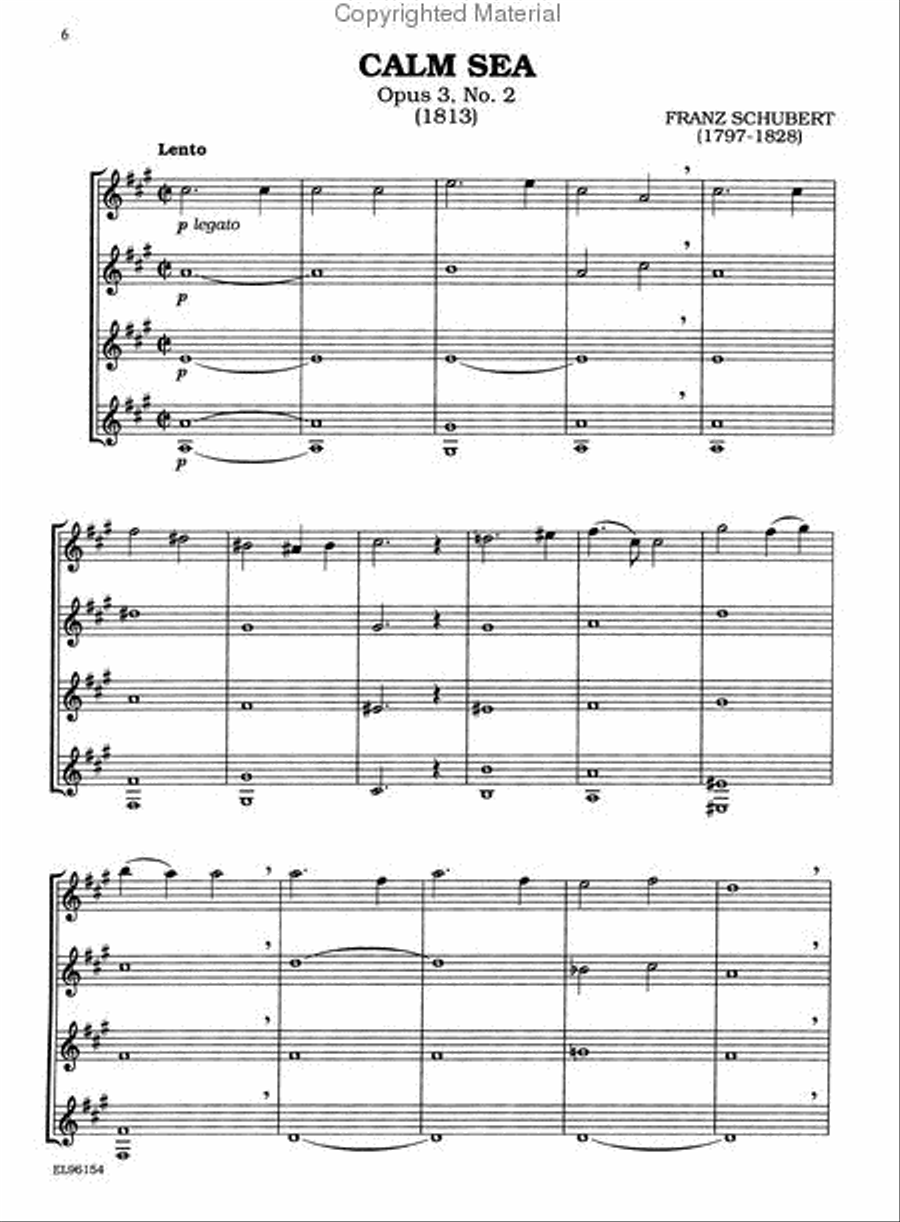 Classical Quartets For All (Alto Saxophone/Alto Clarinet) Small Ensemble scores gallery preview page 4
