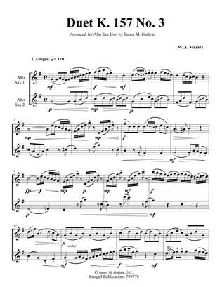 Mozart: Duet K. 157 No. 3 for Alto Sax Duo