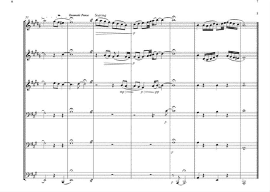 Fanfare of The New Land! Fanfare of The New Land! Brass Ensemble scores gallery preview page 5