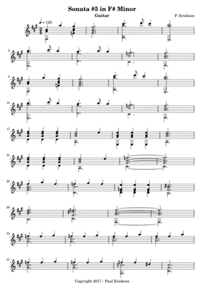 Sonata No. 5 in F# Minor