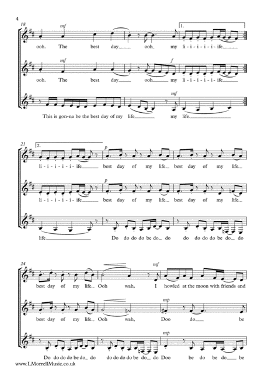 Best Day Of My Life SSA scores gallery preview page 4