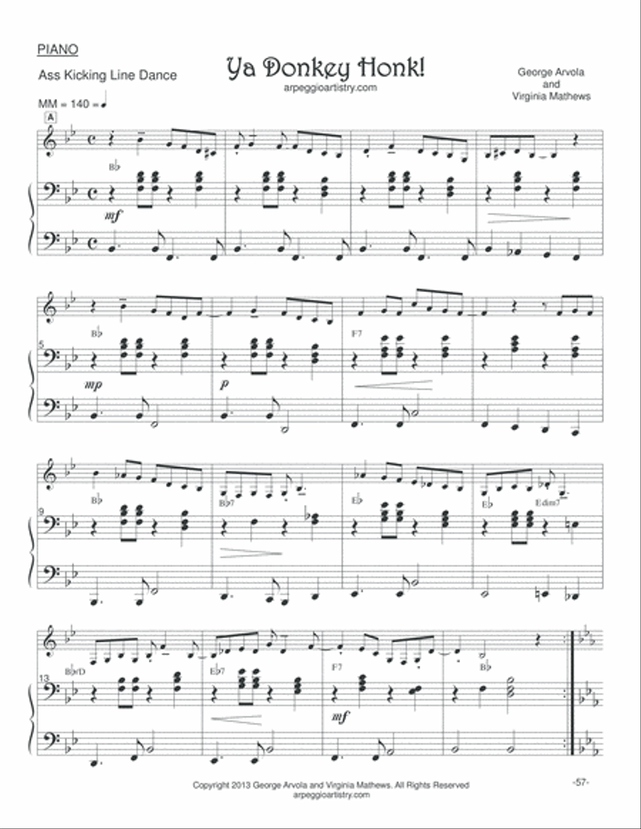 Ya Donkey Honk, flute or violin. Jazz Ensemble scores gallery preview page 4