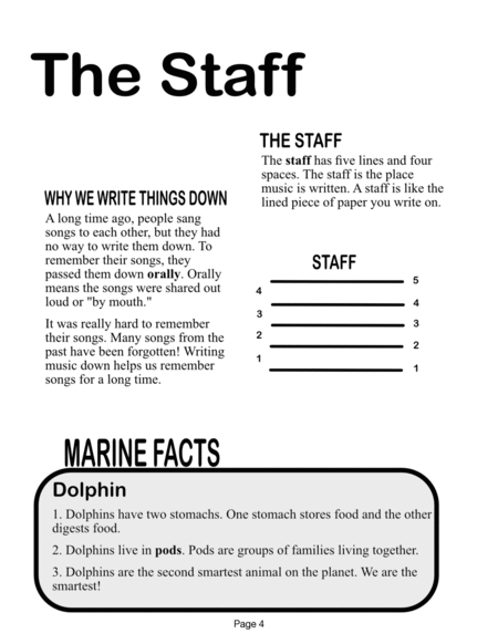 Learn Music Through Coloring Note Reading: Marine Life