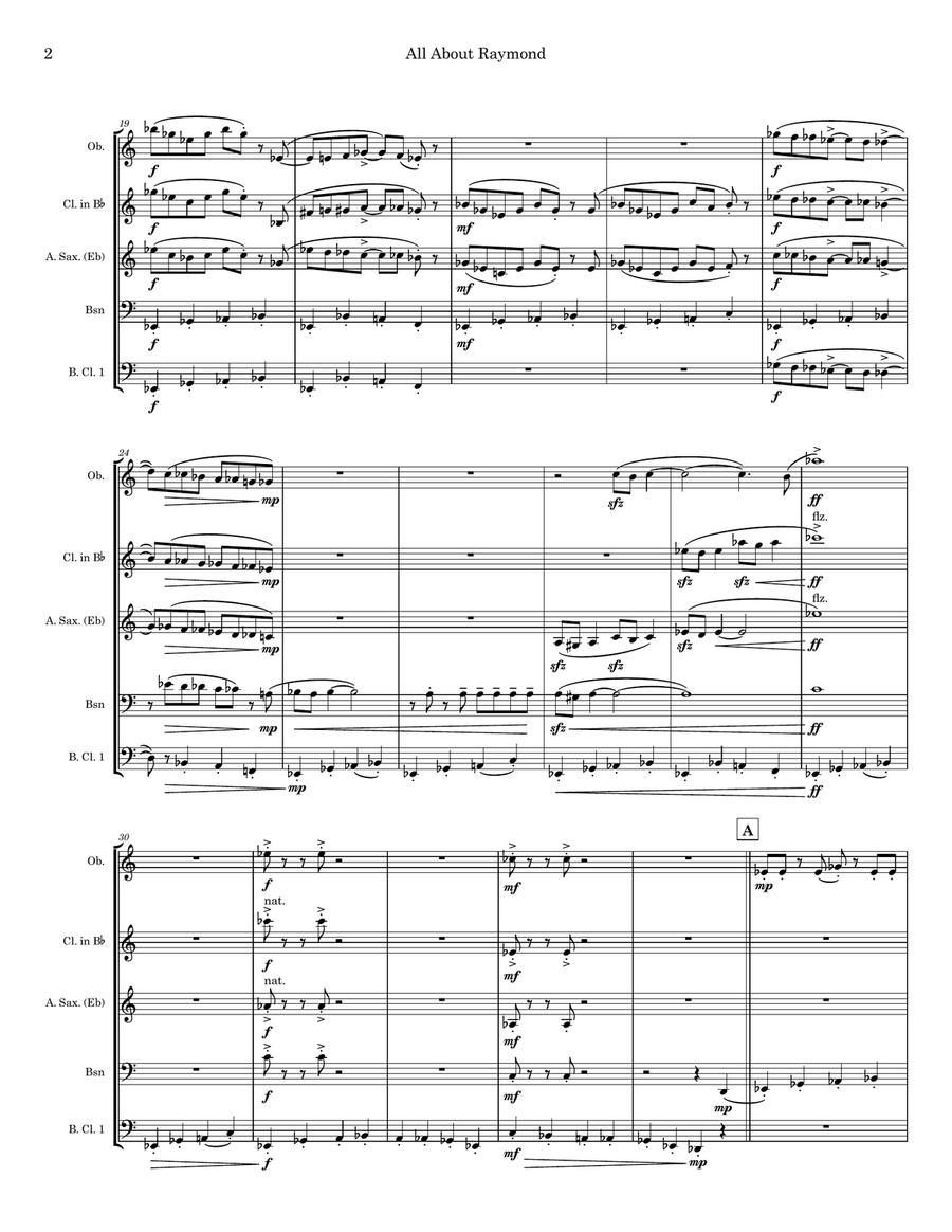 All About Raymond Woodwind Ensemble scores gallery preview page 3