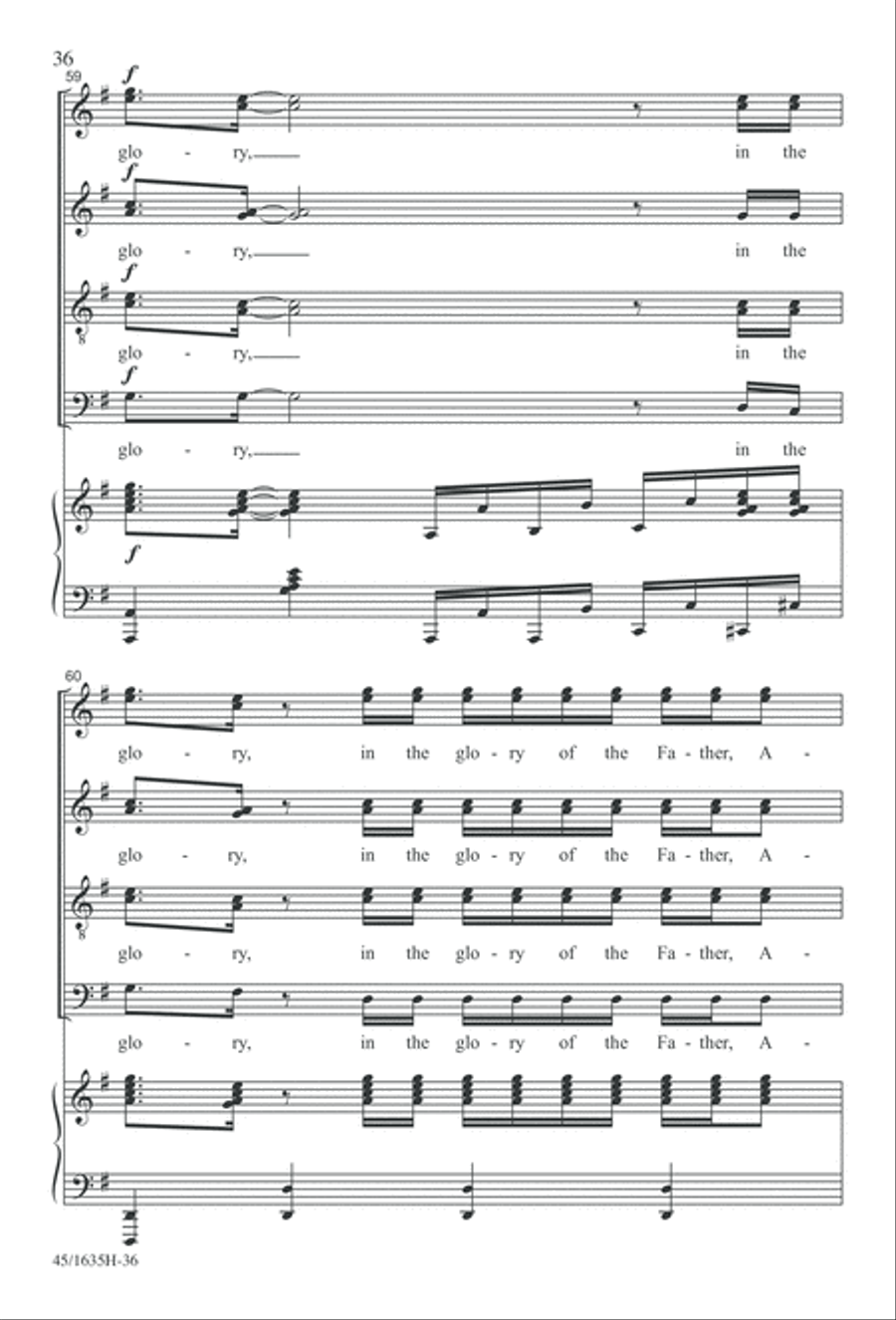 Mass: A Celebration of Love and Joy 4-Part scores gallery preview page 36