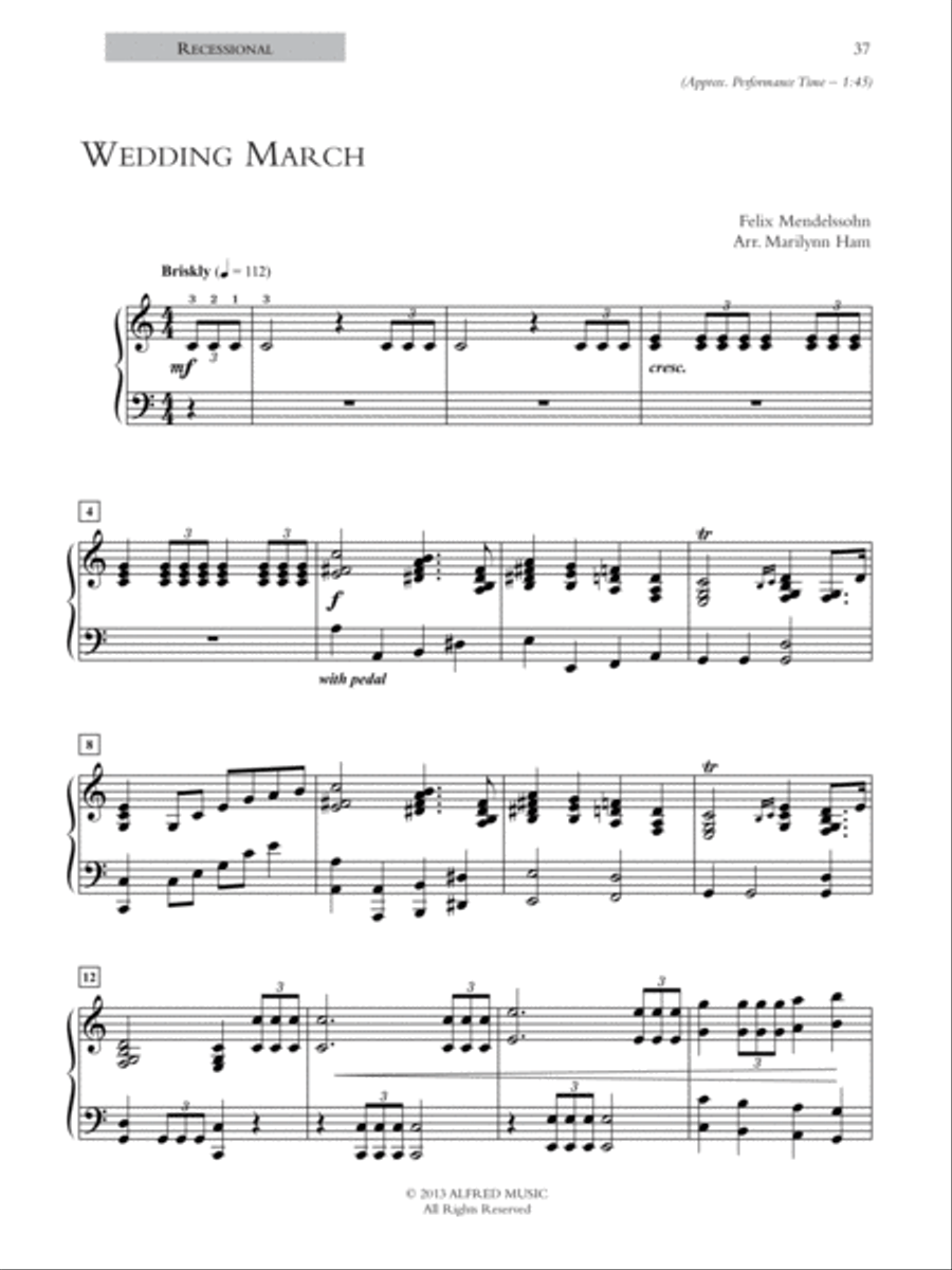 A Glorious Wedding Celebration Piano Solo scores gallery preview page 10