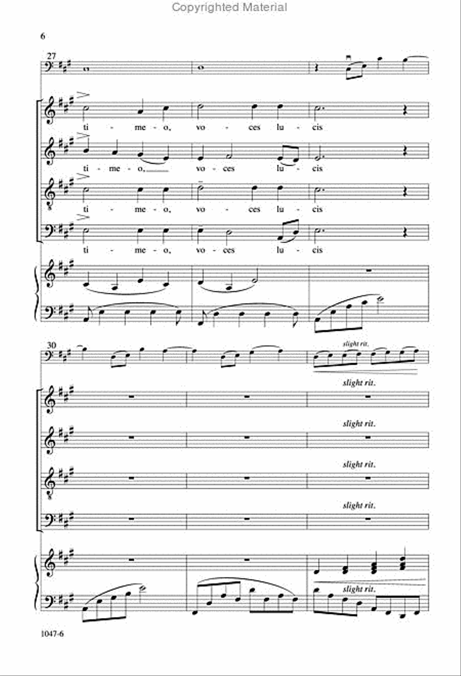 Voces Lucis - SATB Octavo 4-Part scores gallery preview page 5
