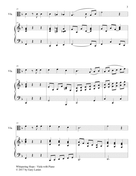 3 HYMNS OF HOPE (for Viola and Piano with Score/Parts) image number null