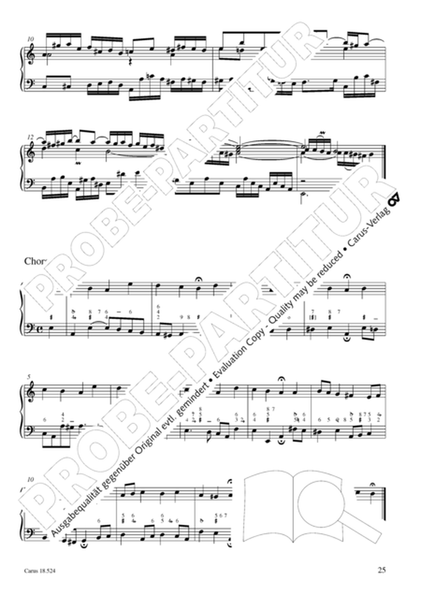 Chorale arrangements. First part of the Clavier-Ubung