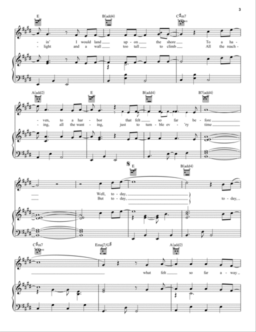 A Little Closer (from Dear Evan Hansen) Piano, Vocal, Guitar scores gallery preview page 3