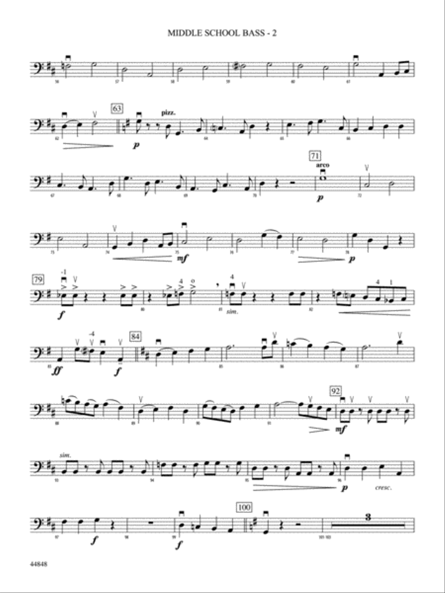 A Festival Rondo: Middle School Bass String Orchestra scores gallery preview page 2