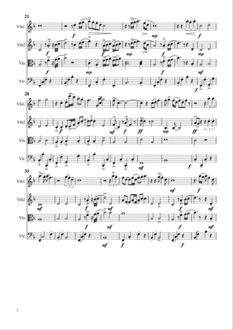 My Girl My Girl String Quartet scores gallery preview page 2