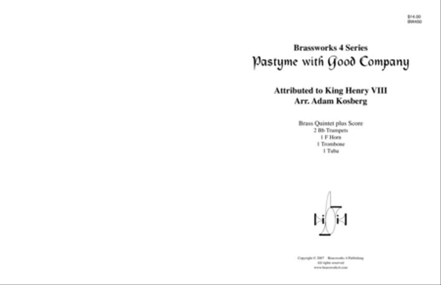 Pastyme with Good Company Brass Quintet scores gallery preview page 1