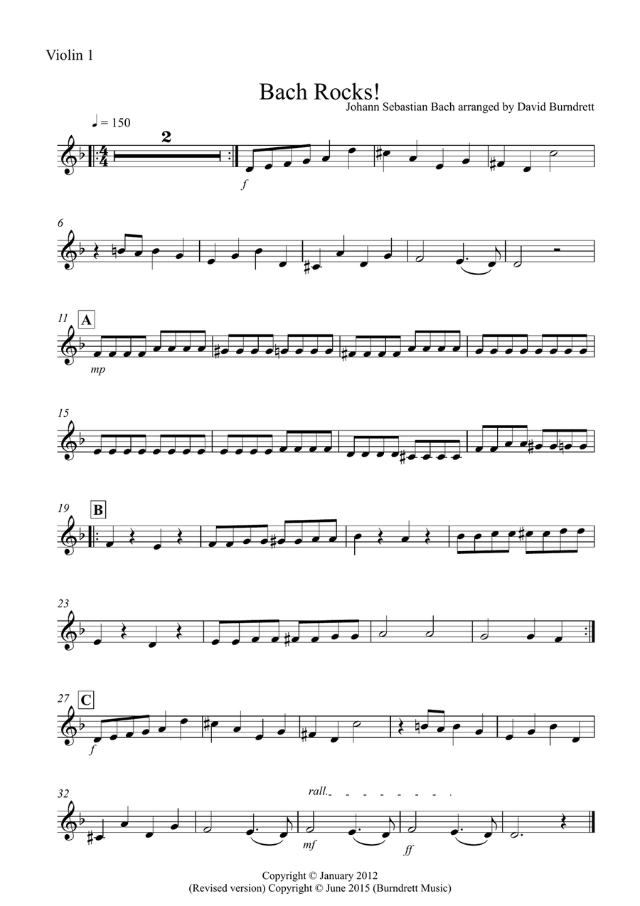 Bach Rocks! for String Orchestra Bach Rocks! for String Orchestra String Quartet scores gallery preview page 4