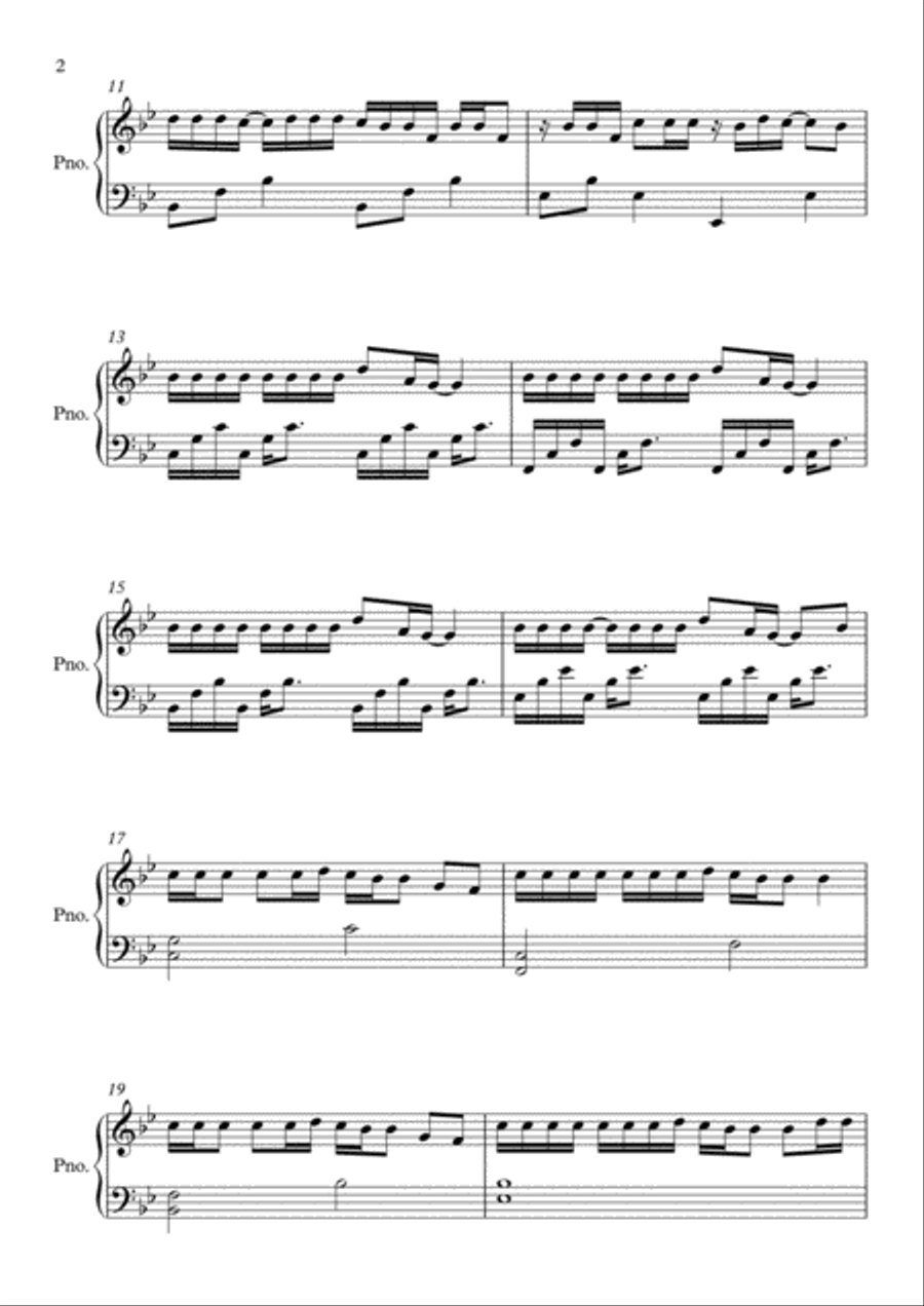 Better Now Piano Solo scores gallery preview page 2