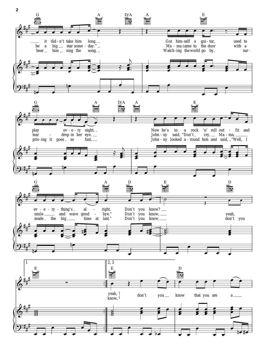 Shooting Star Shooting Star Acoustic Guitar scores gallery preview page 2