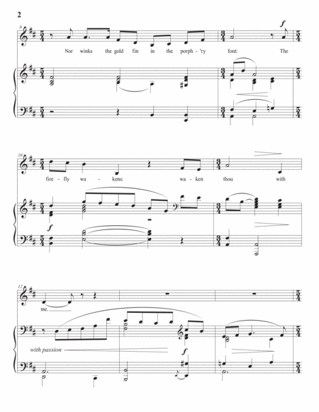 Now sleeps the crimson petal, Op. 3 no. 2 (D major)