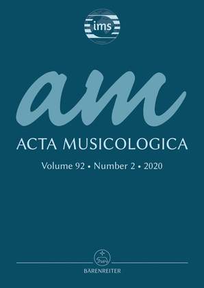 Acta Musicologica, Heft 2/2020