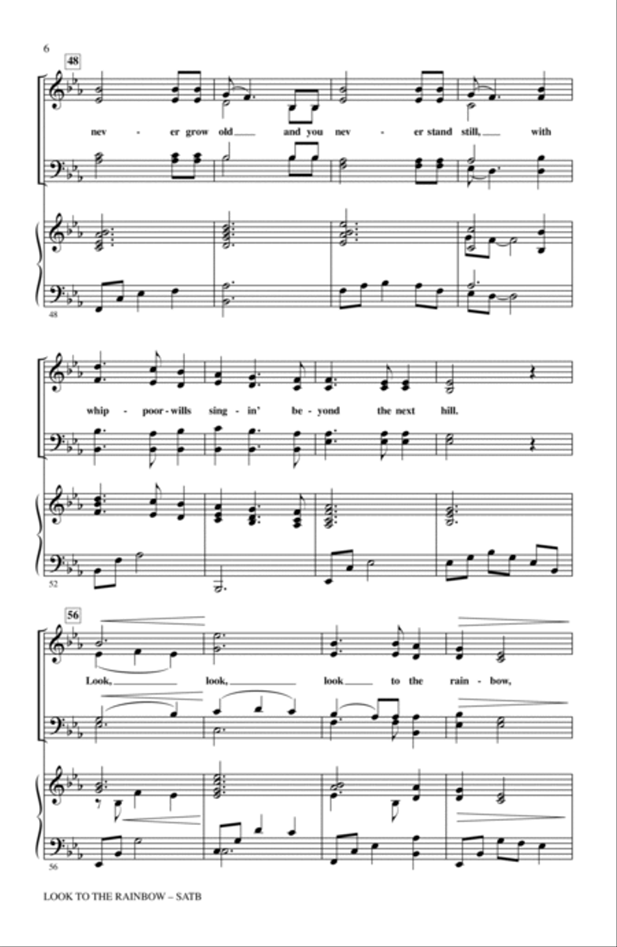 Look To The Rainbow (from Finian's Rainbow) 4-Part scores gallery preview page 5