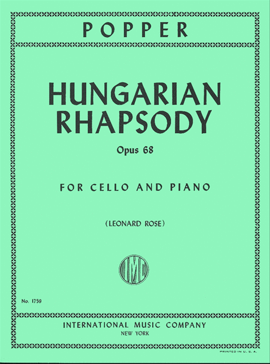 Hungarian Rhapsody, Opus 68 Piano Accompaniment scores gallery preview page 1