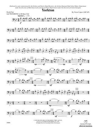 Yorkton: (wp) 2nd B-flat Trombone B.C.