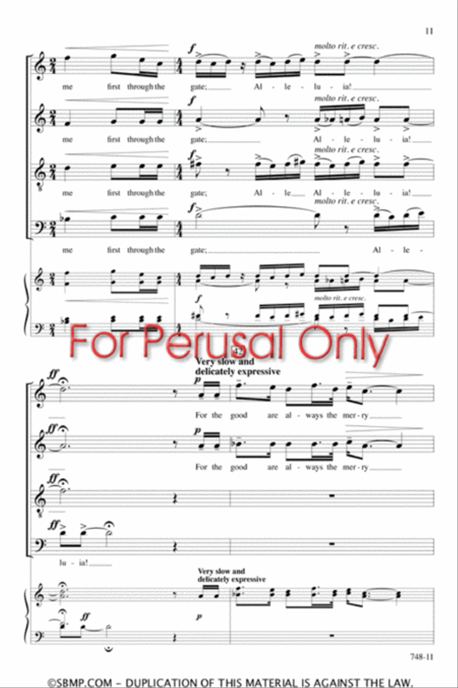 The Fiddler of Dooney - SATB Octavo 4-Part scores gallery preview page 10