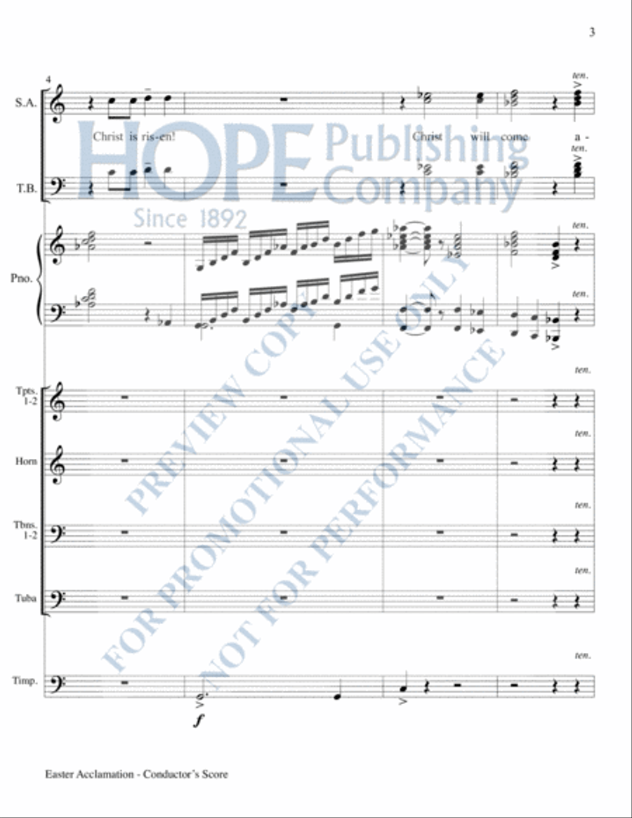 Easter Acclamation Easter Acclamation Choir scores gallery preview page 4