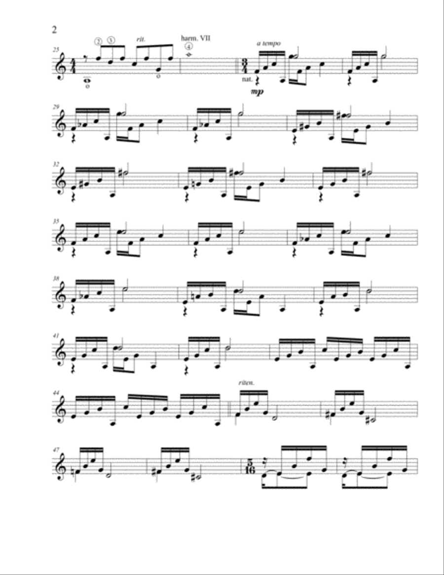 Sketches from the Shore Classical Guitar scores gallery preview page 3