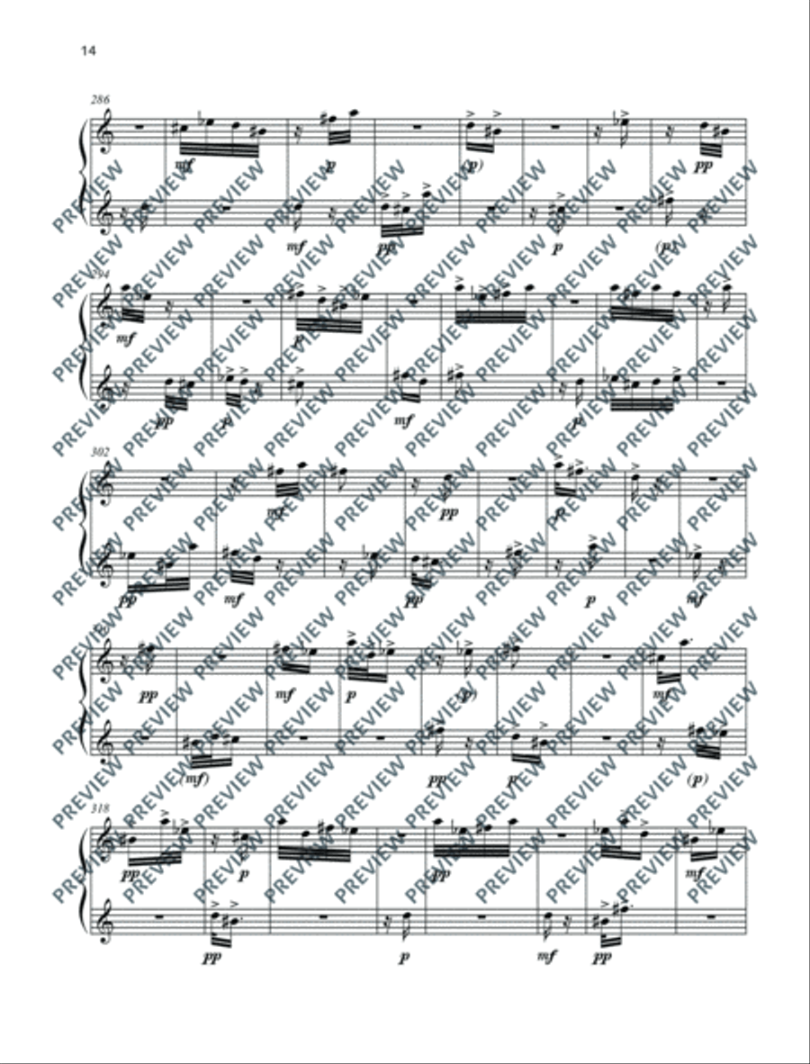 Posuo Pishon Piano Solo scores gallery preview page 15