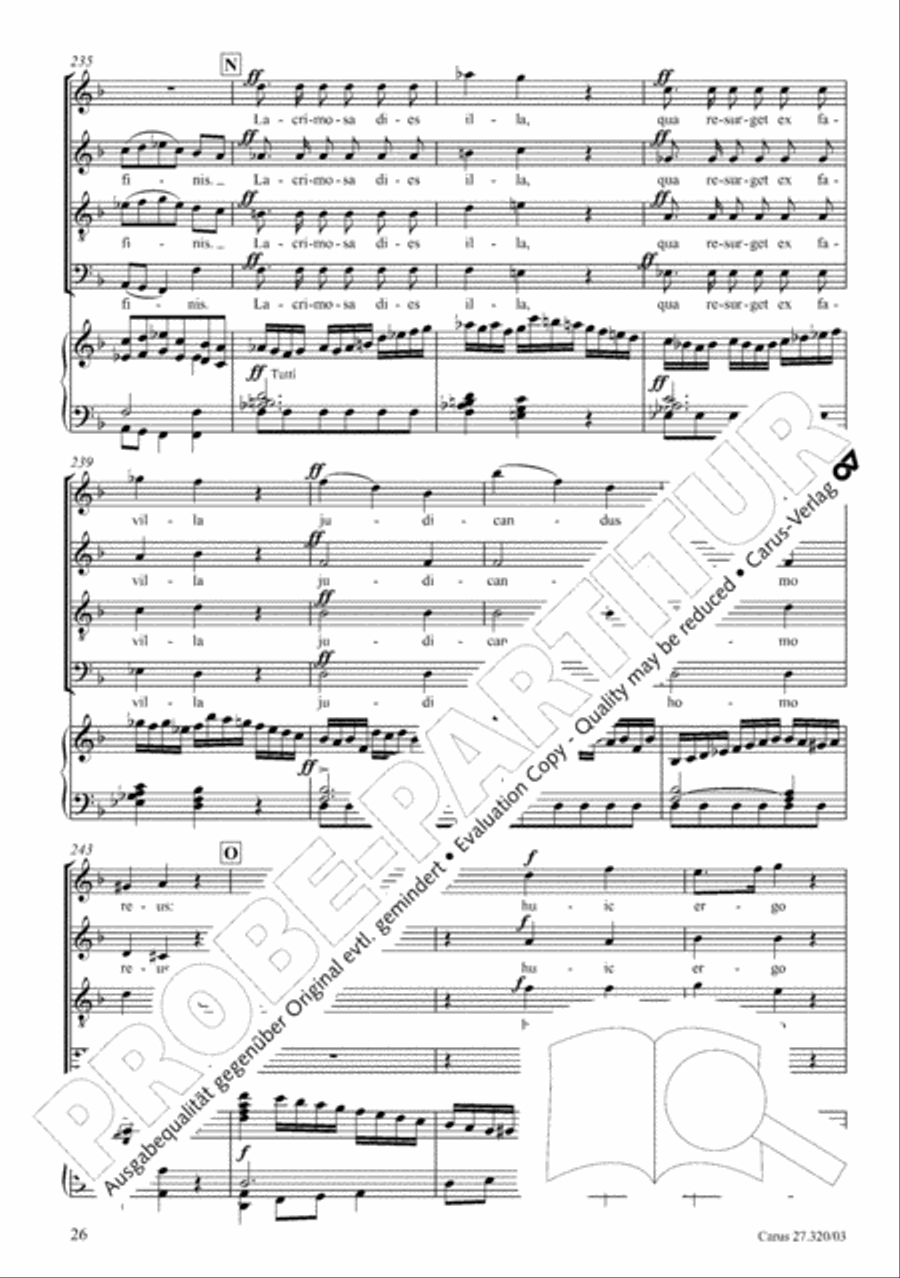 Requiem in D minor 4-Part scores gallery preview page 27