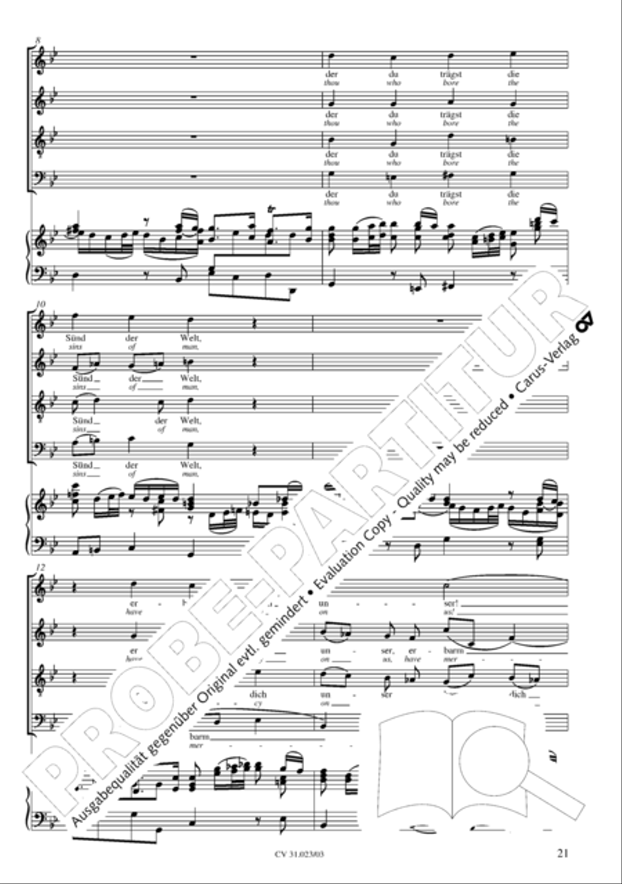 Thou very God and David's Son (3rd version) (Du wahrer Gott und Davids Sohn) 4-Part scores gallery preview page 22