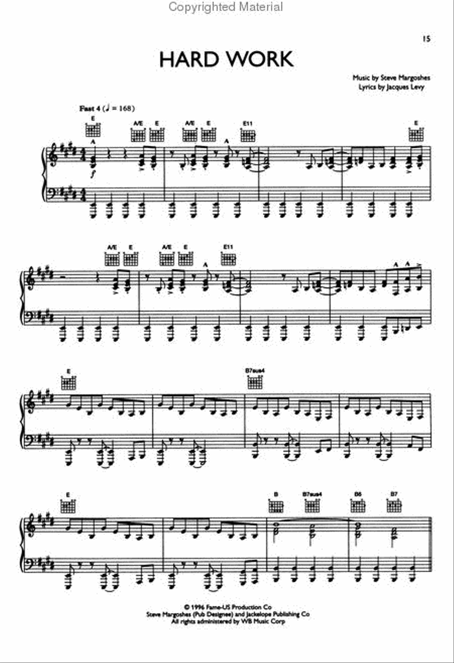 Fame - The Musical Piano, Vocal, Guitar scores gallery preview page 3