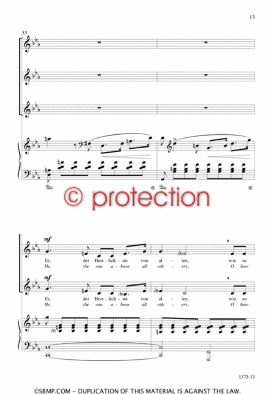 Er, der Herrlichste von Allen - SSA Octavo SSA scores gallery preview page 12