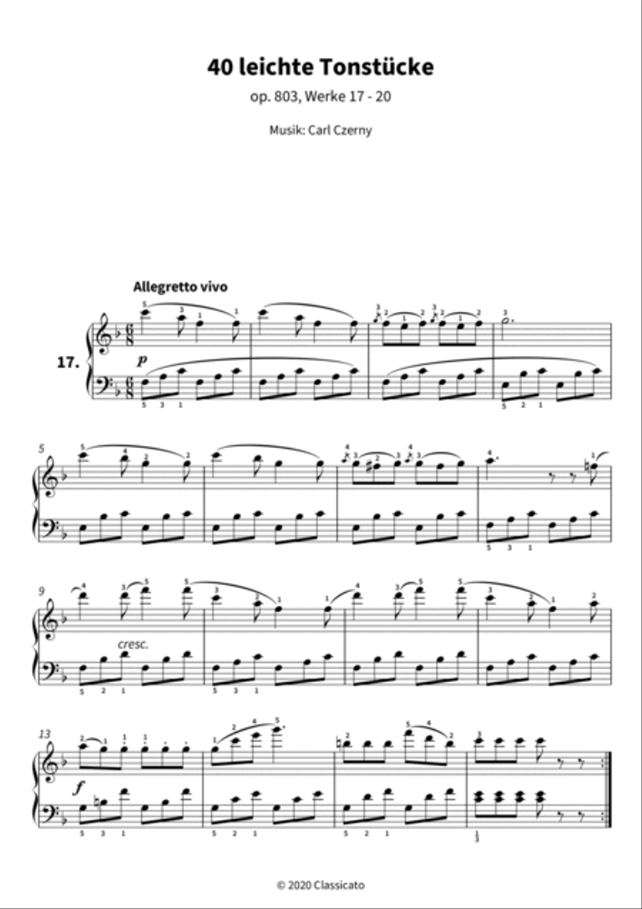 40 leichte Tonstucke Piano scores gallery preview page 3