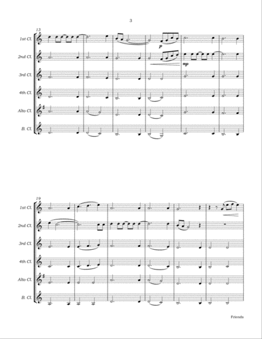 Friends Clarinet Choir scores gallery preview page 6