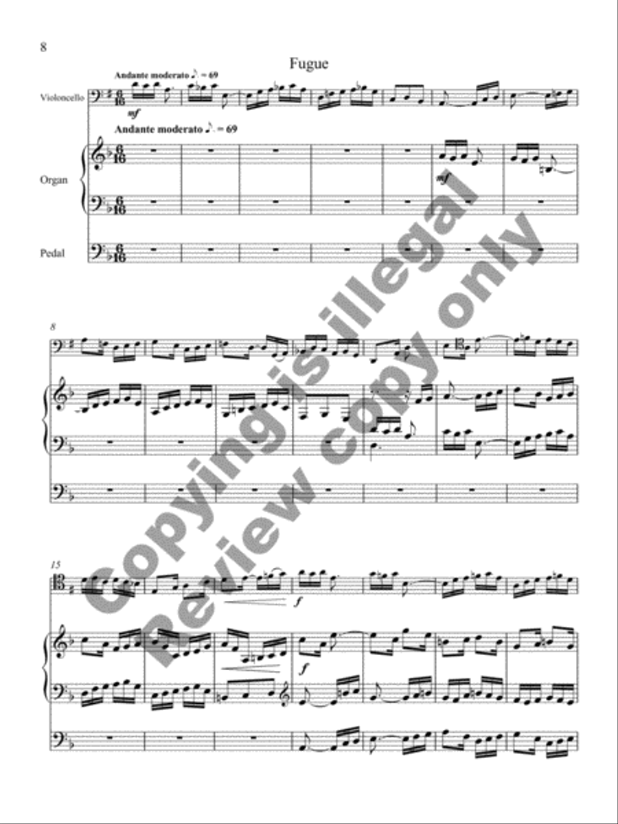 Aria and Fugue Organ scores gallery preview page 5