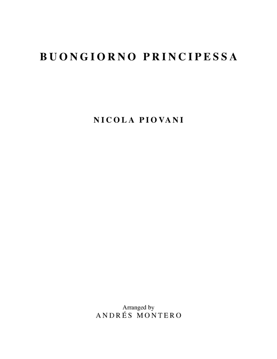 Buongiorno Principessa Buongiorno Principessa Chamber Music scores gallery preview page 1