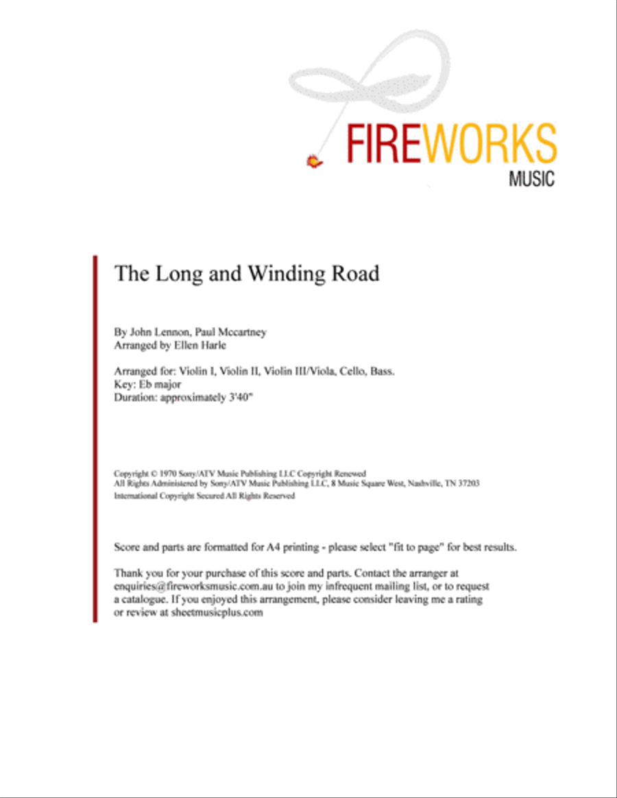 The Long And Winding Road String Orchestra scores gallery preview page 2