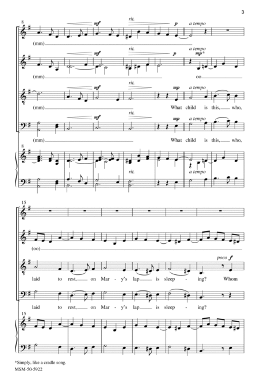 What Child Is This? Divisi scores gallery preview page 2