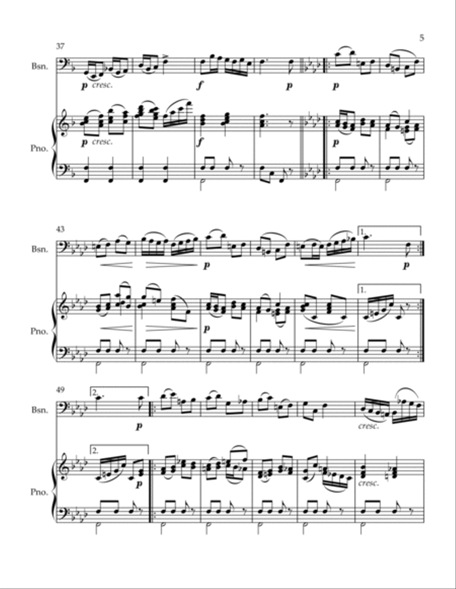 Tambourin Bassoon scores gallery preview page 5
