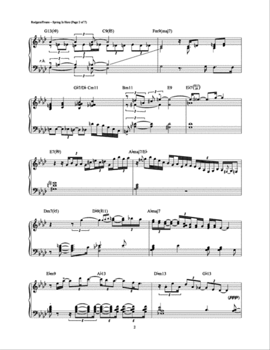 Spring Is Here Piano Solo scores gallery preview page 2