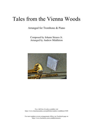Book cover for Tales from the Vienna Woods arranged for Trombone and Piano
