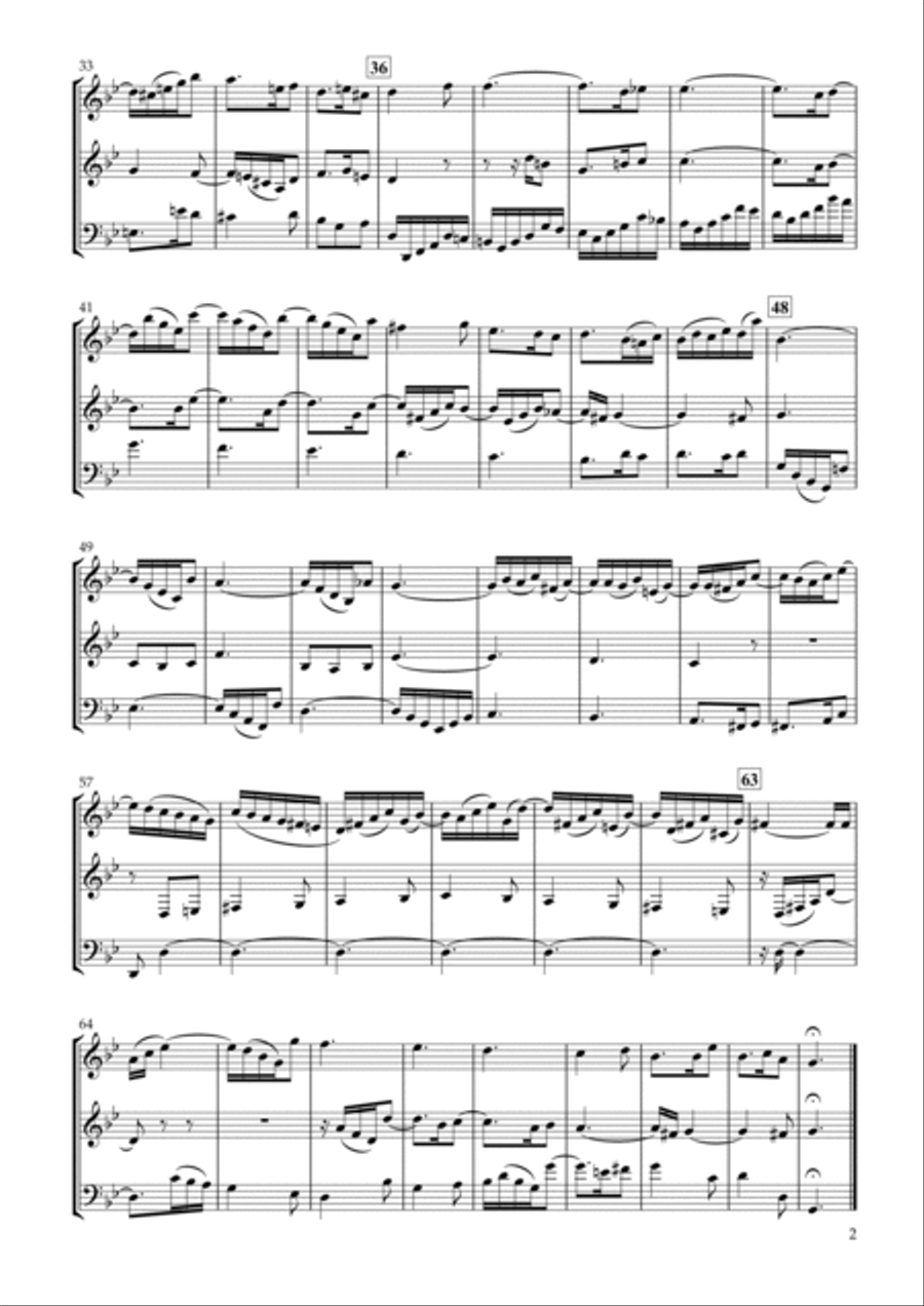 Sinfonia No.11 BWV.797 for Clarinet Trio Clarinet Trio scores gallery preview page 2