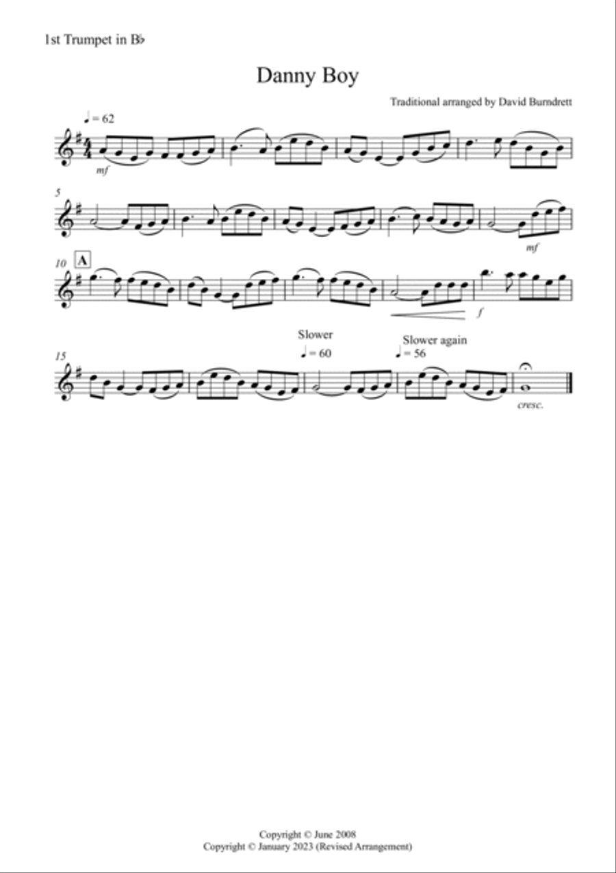Danny Boy for Brass Quintet Brass Quintet scores gallery preview page 3
