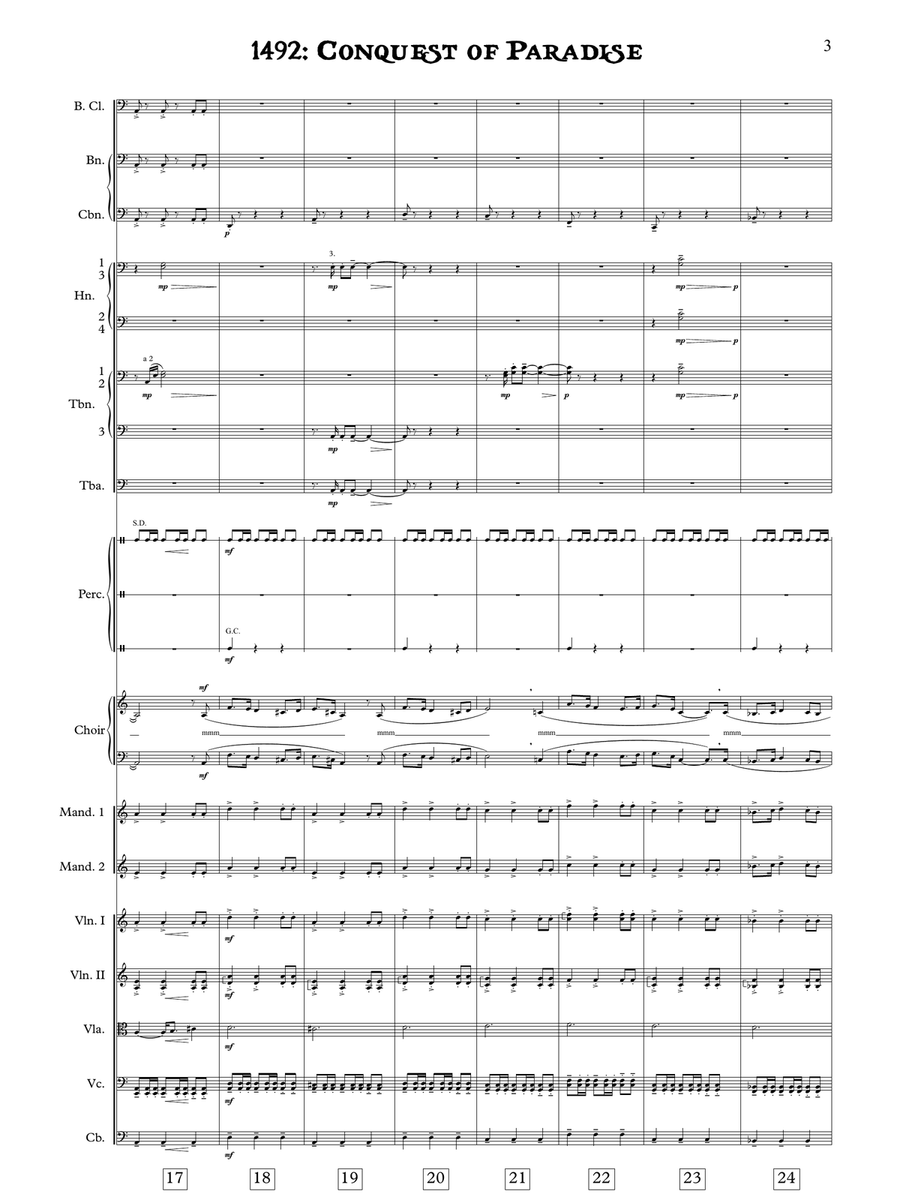 Conquest Of Paradise - Score Only Full Orchestra scores gallery preview page 5