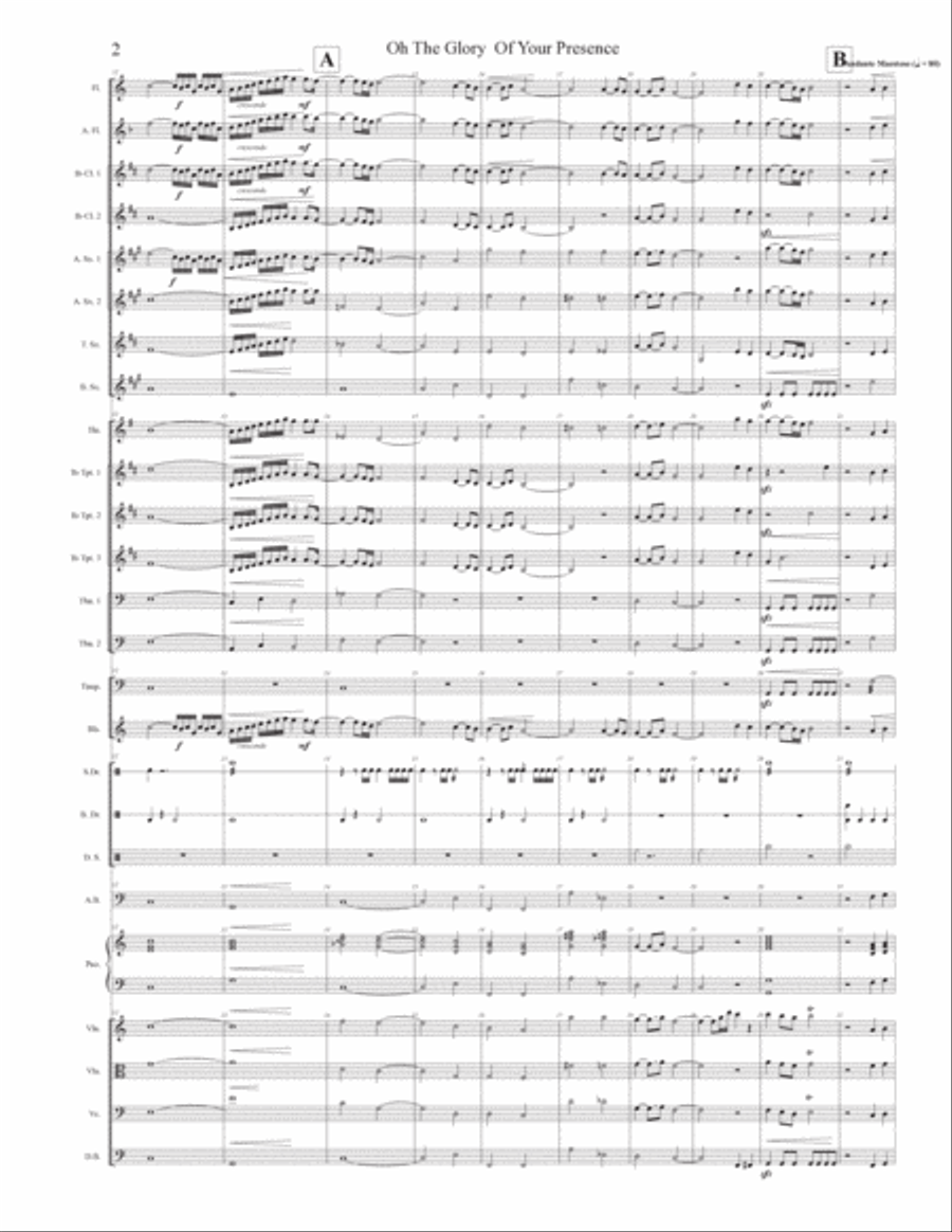 Oh, The Glory Of Your Presence Concert Band scores gallery preview page 2